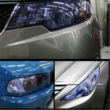 30cm x 140cm Car Fog Light Headlight Taillight Tail Light Tint Vinyl Film Sticker Dark Blue Color