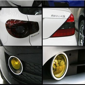 30cm x 140cm Car Fog Light Headlight Taillight Tail Light Tint Vinyl Film Sticker Dark Blue Color