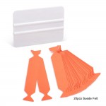 EHDIS 20pcs Suede Edge Felt With White Card Squeegee Scraper Vinyl Film Car Wrap Cleaning Tools Window Tinting Sticker Tools