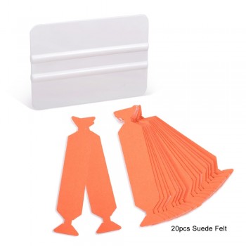 EHDIS 20pcs Suede Edge Felt With White Card Squeegee Scraper Vinyl Film Car Wrap Cleaning Tools Window Tinting Sticker Tools