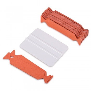 EHDIS 20pcs Suede Edge Felt With White Card Squeegee Scraper Vinyl Film Car Wrap Cleaning Tools Window Tinting Sticker Tools