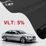 50x 300cm Dark Black Car Window Tint Film Glass VLT 5%/ Roll 1 PLY Car Auto House Commercial Solar Protection Summer