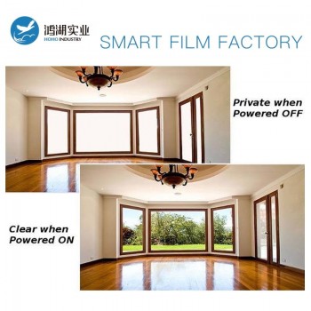 840*1375mm White PDLC Smart Film Eglass Switchable Glass Electrochromic Vinyl+50w Powersupply with Remote Control