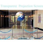 1.52x0.5m/60x20 Self Adhesive Holographic Rear Projection Screen Material Film Project Image Videos Display Stickers