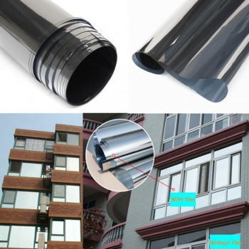 0.9X10M Building Window Tints Home Decals Film Commercial  Silver Reflective Films