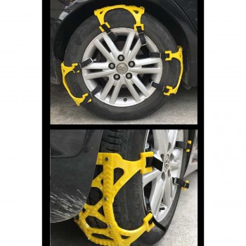 6pcs TPU Snow Chains set Universal Car Suit Tyre Winter Roadway Safety Tire Chains Snow Climbing Mud Ground Anti Slip