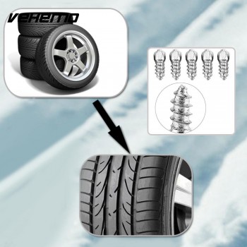 100Pcs Winter Car Anti Slip Steel Screw Stud Wheel Tire Snow Nail Spike New