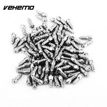 100Pcs Winter Car Anti Slip Steel Screw Stud Wheel Tire Snow Nail Spike New