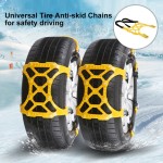 6pcs Car Snow Tire Anti-skid Chains Wheel Antiskid Universal Winter Roadway Safety Tire Chain Snow Climbing Mud Ground Anti Slip