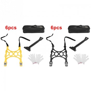 6pcs Car Snow Tire Anti-skid Chains Wheel Antiskid Universal Winter Roadway Safety Tire Chain Snow Climbing Mud Ground Anti Slip