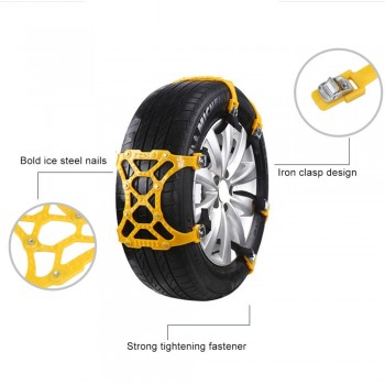 6pcs Car Snow Tire Anti-skid Chains Wheel Antiskid Universal Winter Roadway Safety Tire Chain Snow Climbing Mud Ground Anti Slip