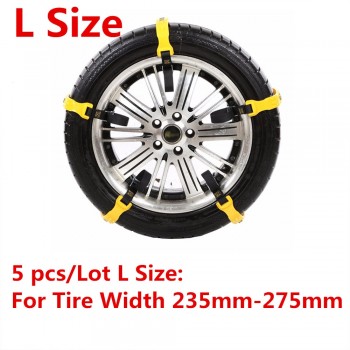 5pcs Auto Car Tire Anti-skip Snow Chains TPU Beef Tendon Durable Car SUV Winter Safe Driving Belt For Ice Snow Sand Mud Road