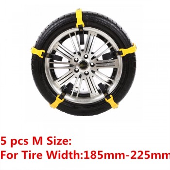 5pcs Auto Car Tire Anti-skip Snow Chains TPU Beef Tendon Durable Car SUV Winter Safe Driving Belt For Ice Snow Sand Mud Road