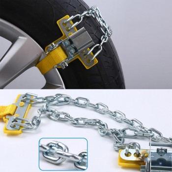 1PC Auto Anti-skid Steel Chains Car Skid Belt Snow Mud Sand Tire Clip-on Chain