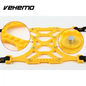 Car Vehicle Truck Off-Road SUV Safe Snow Tire Wheel Chain Anti-skid Belt Yellow;