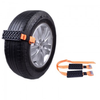 2 Pcs Vehicle Car Tire Chain Strap Snow Chain Rubber Nylon Anti-Skid Wheel Automobile Saloon Car Non-slip Accessories