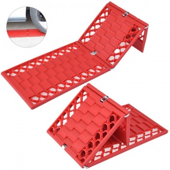 1Pair Car Wheel Anti-skid Plate Instant Traction Folding Gear Rack Antiskid Roads Non-Slip Mats Winter