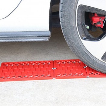 1Pair Car Wheel Anti-skid Plate Instant Traction Folding Gear Rack Antiskid Roads Non-Slip Mats Winter