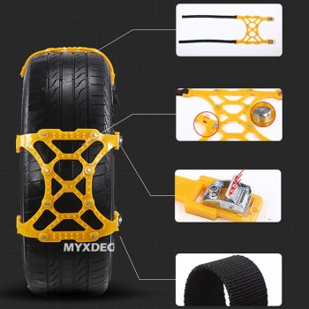 3Pcs/Lot TPU Snow Chains Universal Car Suit 165-265mm Tyre Winter Roadway Safety Tire Chains Snow Climbing Mud Ground Anti Slip