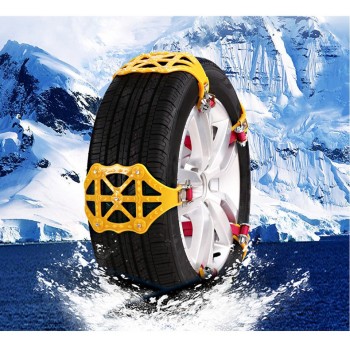 3x TPU Snow Chains Universal Car Suit 165-265mm Tyre Winter Roadway Safety Tire Chains Snow Climbing Mud Ground Anti Slip