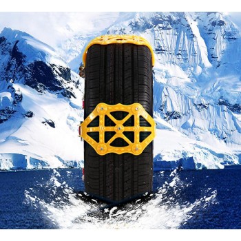 3x TPU Snow Chains Universal Car Suit 165-265mm Tyre Winter Roadway Safety Tire Chains Snow Climbing Mud Ground Anti Slip