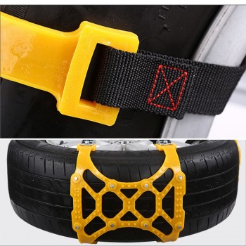 3Pcs Universal Auto Snow Chains Car Safety Anti-Slip 165-265mm Rubber Tyre Winter Roadway Strap SUV Climbing Mud Ground Outdoor