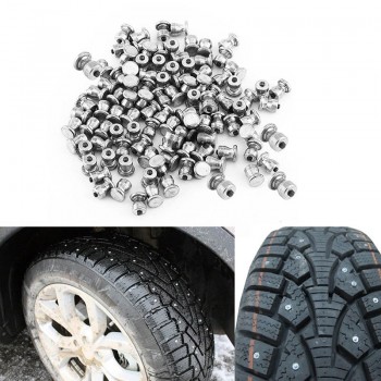 Liplasting 100pcs/Pack Durable Car Parts 8-10-2 Screw in Tire Stud Anti-Slip Wheel Tyre Snow Chains Spikes Anti Skid Ice Studs