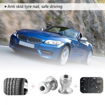 Liplasting 100pcs/Pack Durable Car Parts 8-10-2 Screw in Tire Stud Anti-Slip Wheel Tyre Snow Chains Spikes Anti Skid Ice Studs