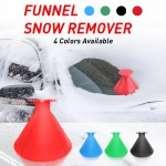 1PC Car Windshield Snow Shoveling Brush Fuel Funnel Automobile Glass Snow Remover Cone Ice Scraper Remover Deicing Tool