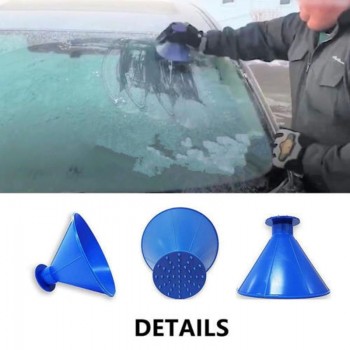 1PC Car Windshield Snow Shoveling Brush Fuel Funnel Automobile Glass Snow Remover Cone Ice Scraper Remover Deicing Tool