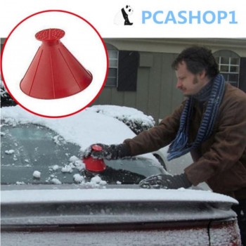 1PC Car Windshield Snow Shoveling Brush Fuel Funnel Automobile Glass Snow Remover Cone Ice Scraper Remover Deicing Tool