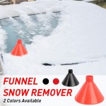 Multifunction Car Windshield Snow Shoveling Brush Fuel Funnel Cone Glass Snow Remover Deicing Tool Car Rearview Mirror Scraper