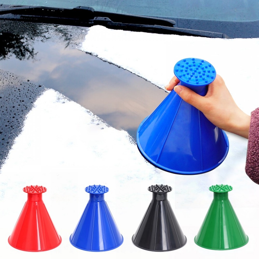 1PC Auto Car Magic Window Windshield Car Ice Scraper Shaped Funnel Snow Remover Deicer Cone Deicing Tool Outdoor Car Accessory