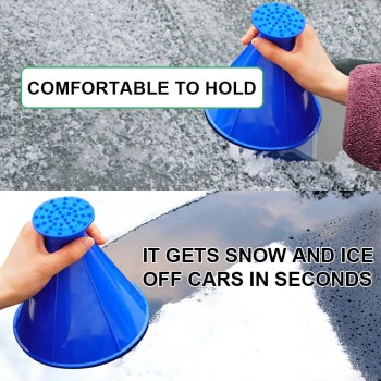 1PC Auto Car Magic Window Windshield Car Ice Scraper Shaped Funnel Snow Remover Deicer Cone Deicing Tool Outdoor Car Accessory