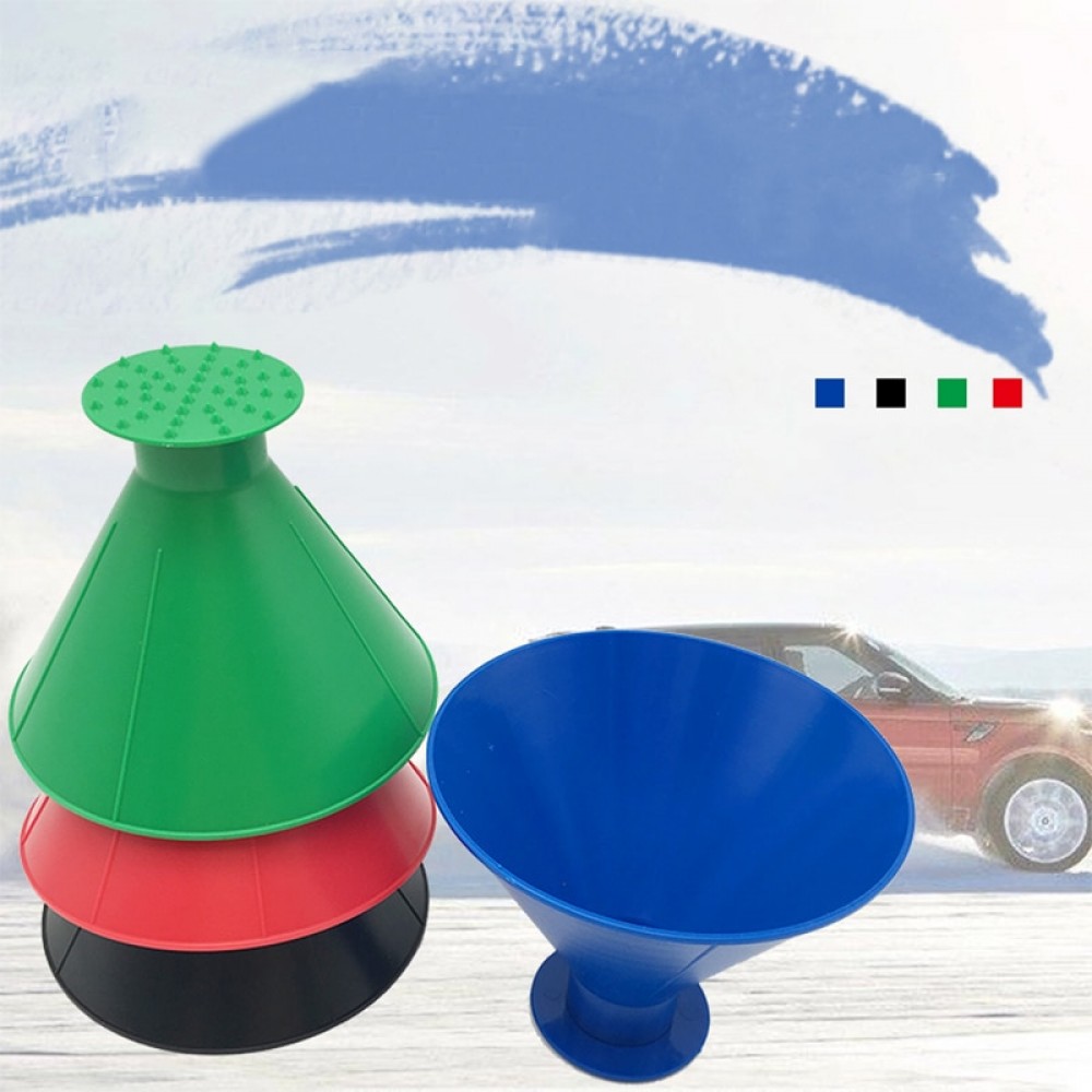 Magic Window Windshield Car Ice Scraper Cone Shaped Funnel Snow Remover Tool Scrape A Round