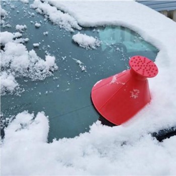 Magic Window Windshield Car Ice Scraper Cone Shaped Funnel Snow Remover Tool Scrape A Round