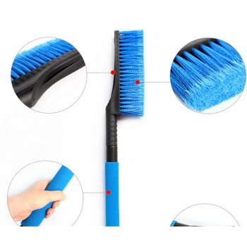 Retractable Handle Car vehicle Snow Ice Scraper Snowbrush Shovel Removal Brush Winter ABSPVC Truck Rotatable Brush Car Acessorie