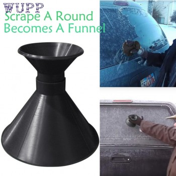 wupp Scrape A Round Magic Cone-Shaped Windshield Ice Scraper Snow Shovel Tool+Funnel Black Dec3 Drop Ship