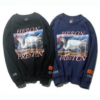 2018 Xieruis Heron Preston Heron Printed Women Men Hoodies Sweatshirts Hiphop Streetwear Men Sweatshirt Pullover Winter Fleece