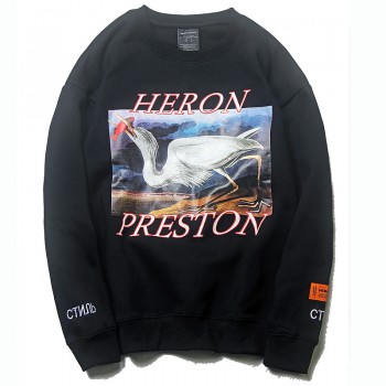 2018 Xieruis Heron Preston Heron Printed Women Men Hoodies Sweatshirts Hiphop Streetwear Men Sweatshirt Pullover Winter Fleece