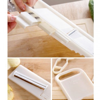 5 In 1 Multifunction Stainless Steel Vegetable Grater Slicing Mandoline Vegetable Cutter Adjustable Carrot Grater Onion Dicer