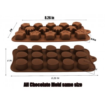 New Silicone Chocolate Mold 29 Shapes Chocolate baking Tools Non-stick Silicone cake mold Jelly and Candy Mold 3D mold DIY best