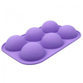 6 Holes Silicone Baking Mold 3D Half Ball Sphere Mold Chocolate Cupcake Cake Mold DIY