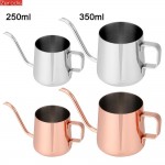 250ml/350ml Stainless Steel Teapot Drip Coffee Pot Long Spout Kettle Cup Home Kitchen Tea Tool