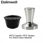 5PCS Refillable Dolce Gusto Coffee Capsule Stainless Steel Cafe Tamper Nescafe Dolce Gusto Reusable Capsule Dolce Gusto Capsula