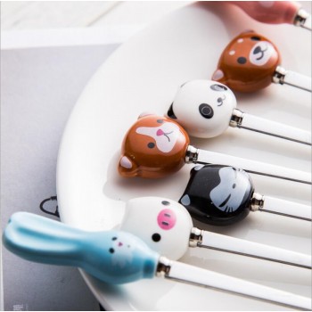 Cute Cartoon Animals cat panda rabbit coffee spoon Stirring Spoon Children Soup Coffee Spoons Scoop Dinnerware