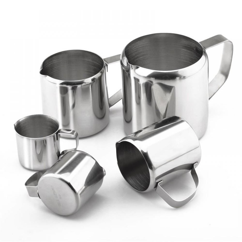 Stainless Steel Milk Frothing Jug Milk Cream Cup Coffee Creamer Latte Art Pitcher With Spout Durable Kitchen Coffee Accessories