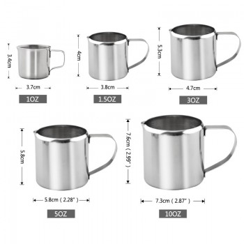 Stainless Steel Milk Frothing Jug Milk Cream Cup Coffee Creamer Latte Art Pitcher With Spout Durable Kitchen Coffee Accessories