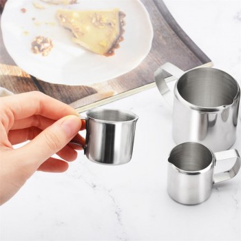 Stainless Steel Milk Frothing Jug Milk Cream Cup Coffee Creamer Latte Art Pitcher With Spout Durable Kitchen Coffee Accessories