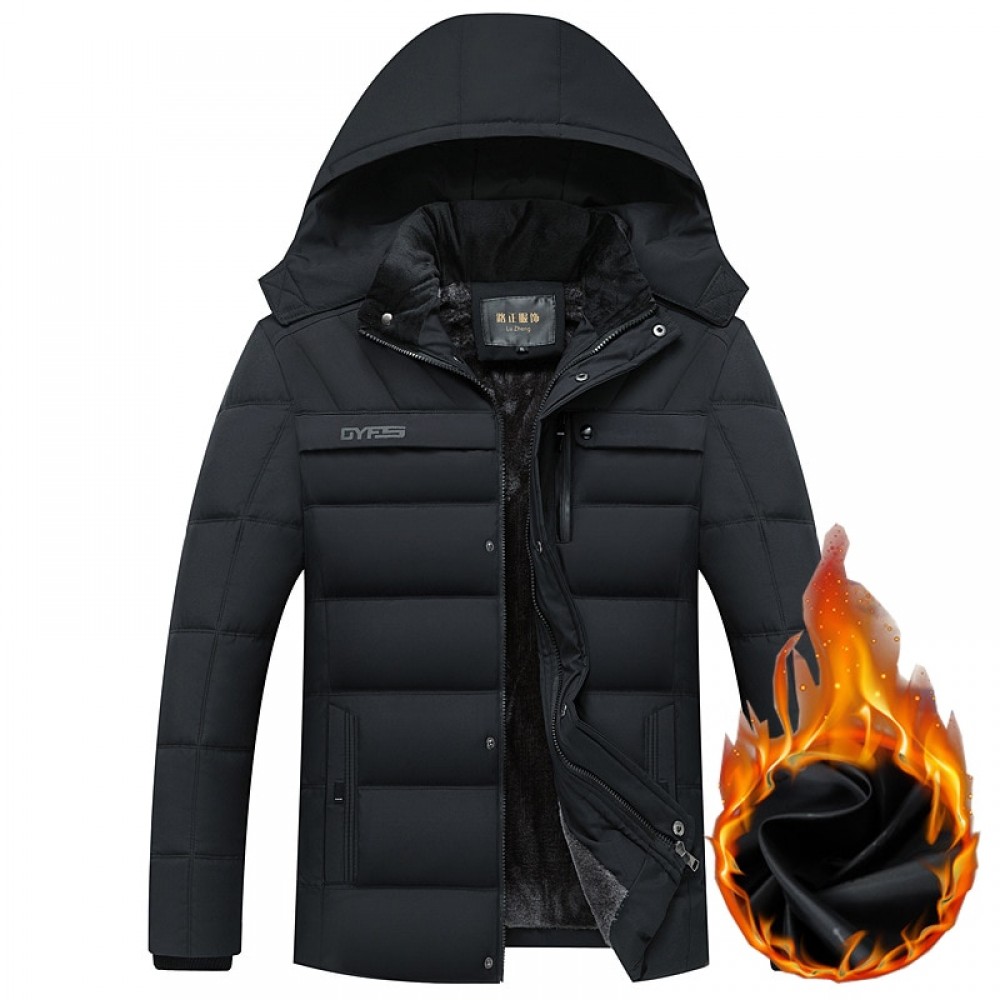 drop shipping Winter Jacket Men -20 Degree Thicken Warm Parkas Hooded Coat Fleece Mans Jackets Outwear Jaqueta Masculina LBZ31